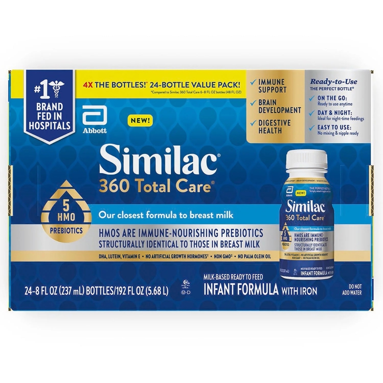 Similac 360 Total Care Advance Infant Formula, Ready to Feed (8 Fl Oz