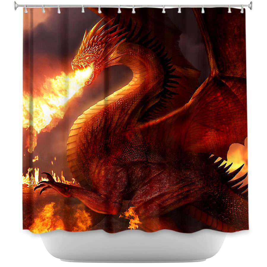 Shower Curtain - Dianoche Designs - Lord Of The Dragons