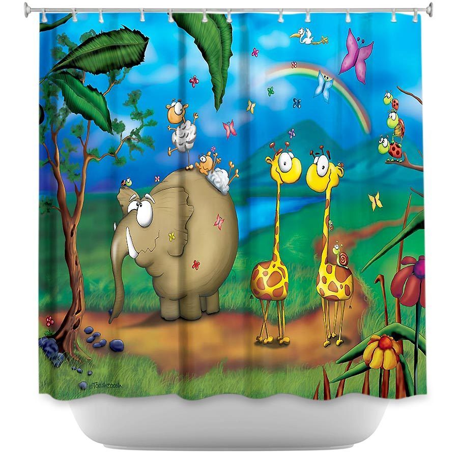 Shower Curtain - Dianoche Designs - Jungle Party