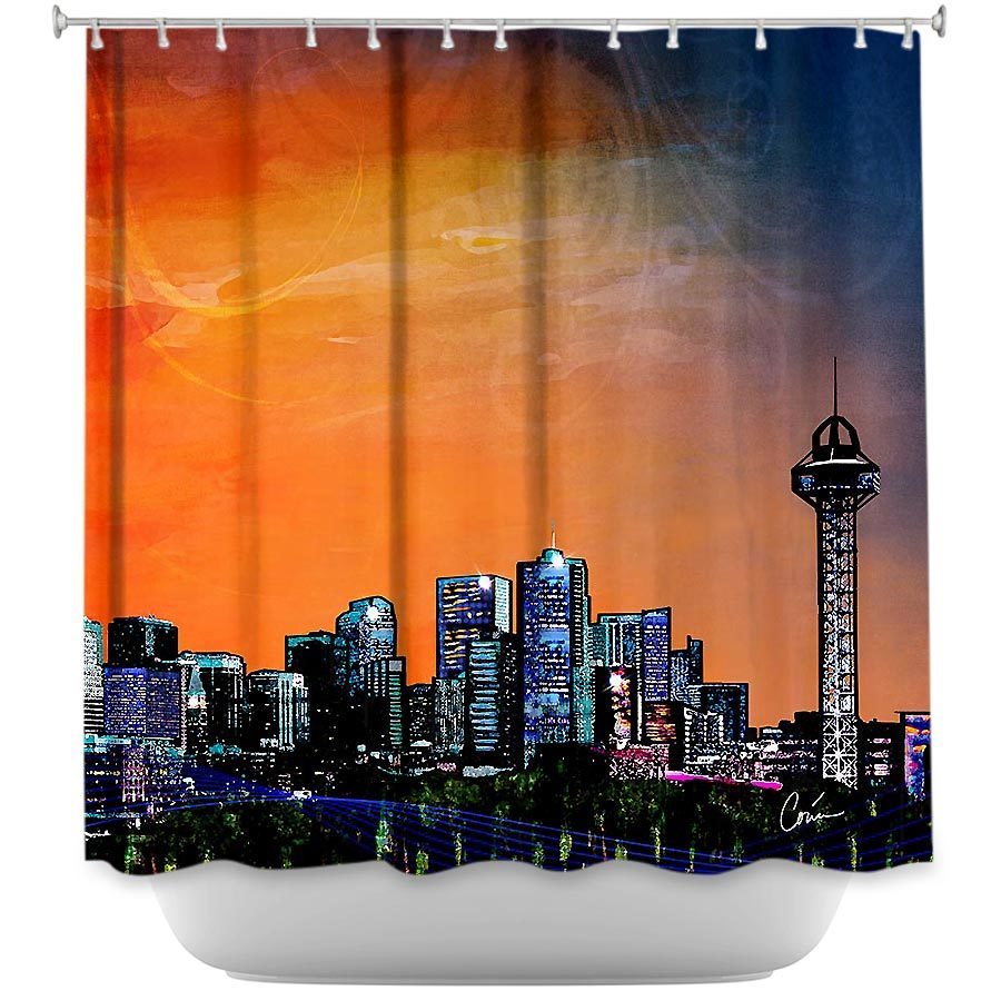Shower Curtain - Dianoche Designs - Denver Skyline Sports