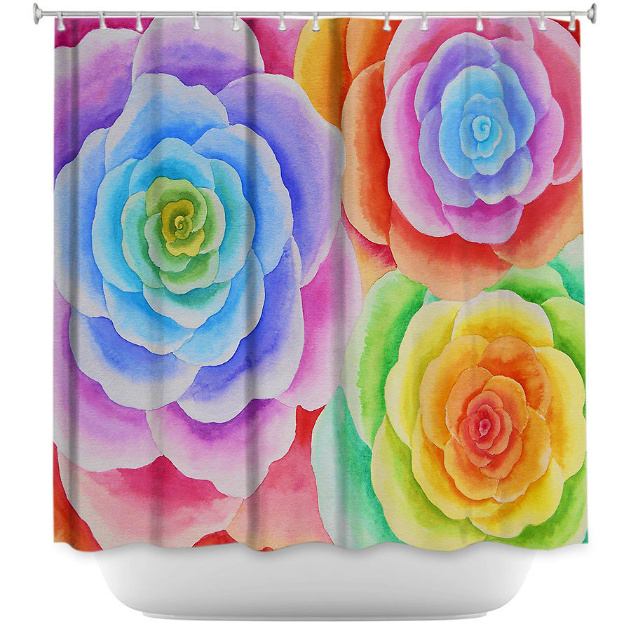 Shower Curtain - Dianoche Designs - Joyous Flowers I