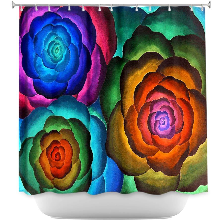 Shower Curtain - Dianoche Designs - Joyous Flowers Ii