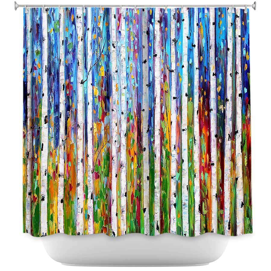 Shower Curtain - Dianoche Designs - Autumn Birch Tree