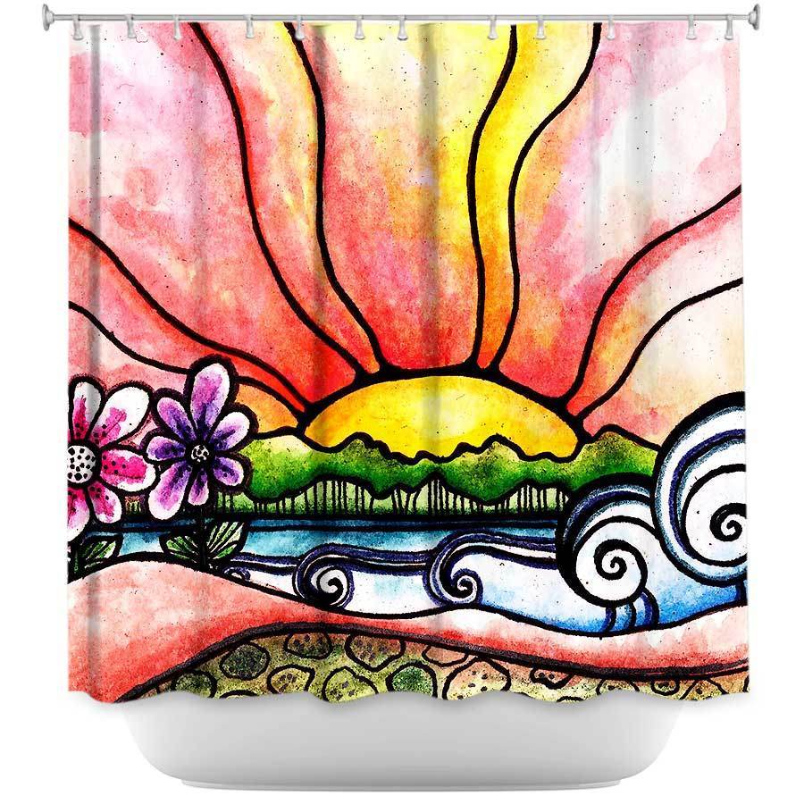 Shower Curtain - Dianoche Designs - Heat Wave