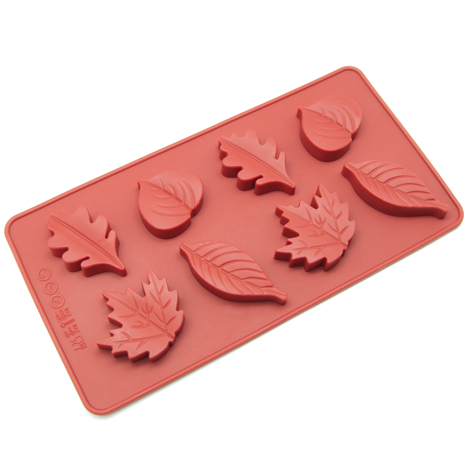 Freshware Silicone Mold, Chocolate Mold, Candy Mold, Ice Mold, Soap Mold for Chocolate, Candy and Gummy, Maple Leaves, 8-Cavity
