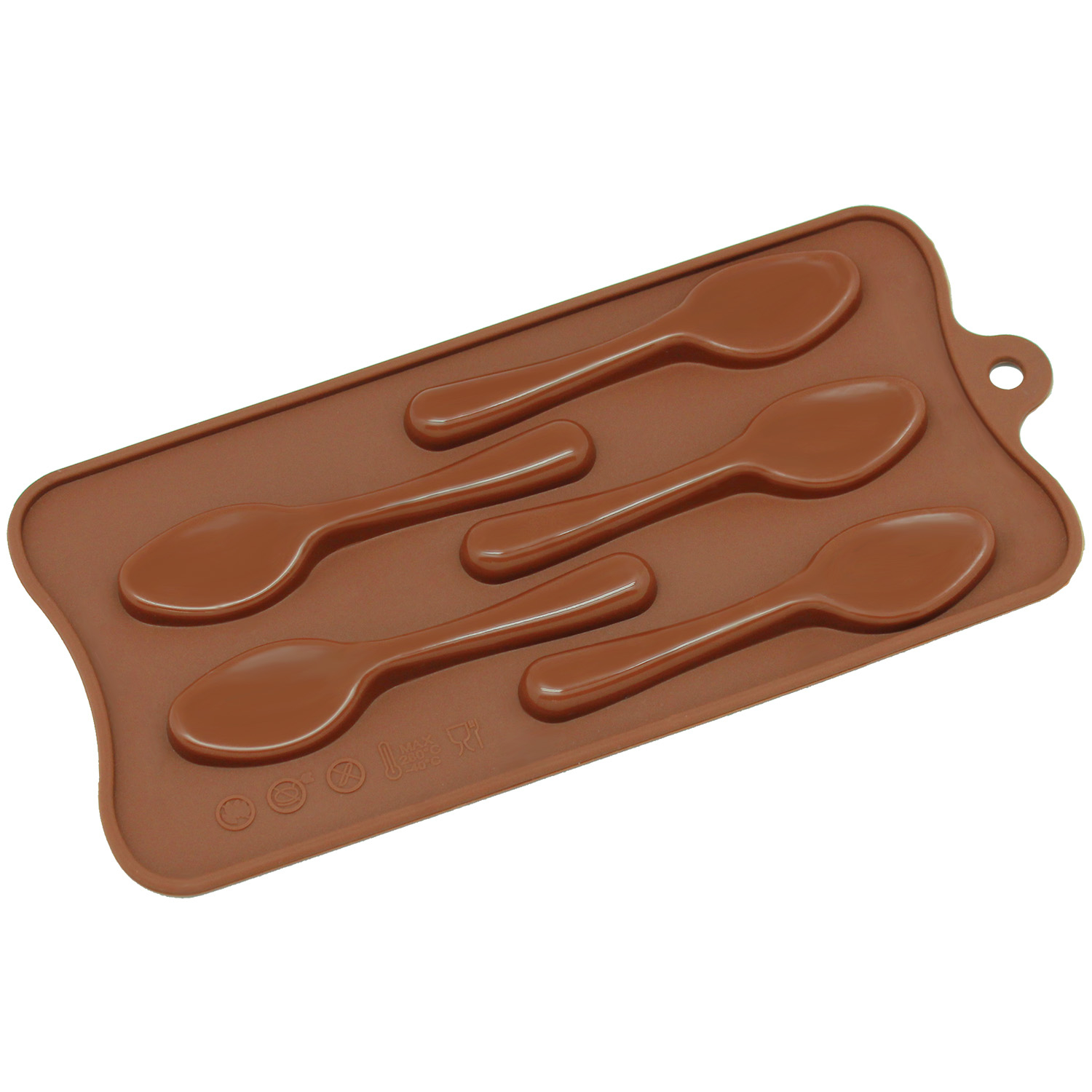Freshware Silicone Mold, Chocolate Mold, Candy Mold, Ice Mold, Soap Mold for Chocolate, Candy and Gummy, Spoon, 5-Cavity