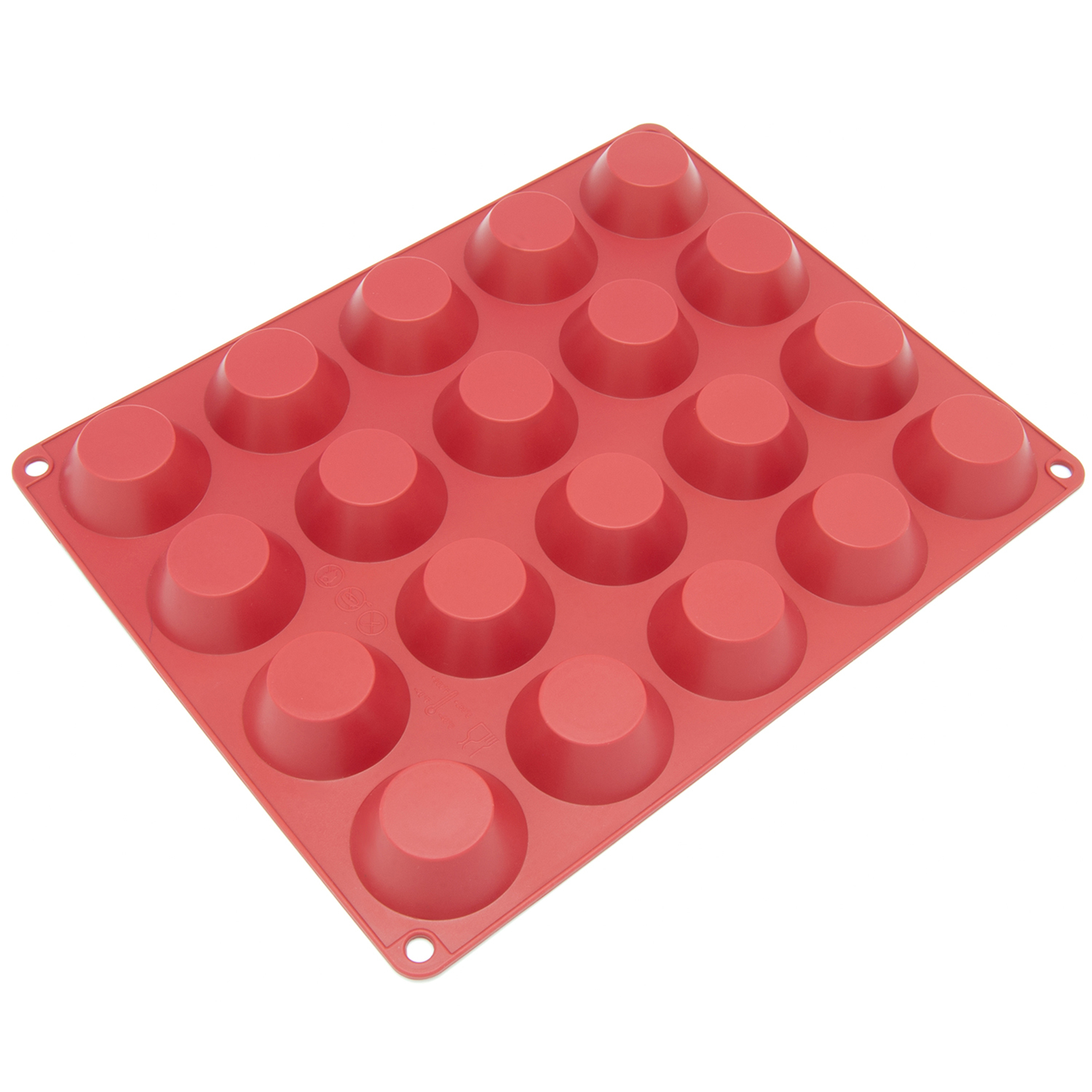 Freshware Silicone Mold for Pudding, Muffin, Cheesecake, Custard and Tart, 20-Cavity