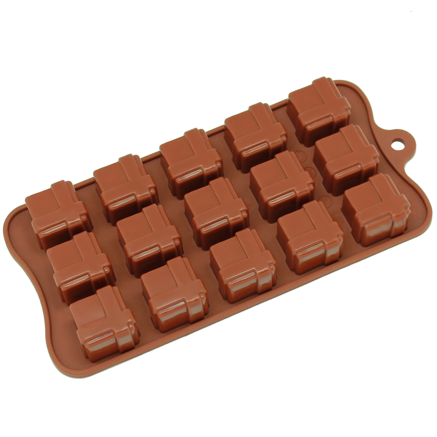 Freshware Silicone Mold, Chocolate Mold, Candy Mold, Ice Mold, Soap Mold for Chocolate, Candy and Gummy, Gift, 15-Cavity