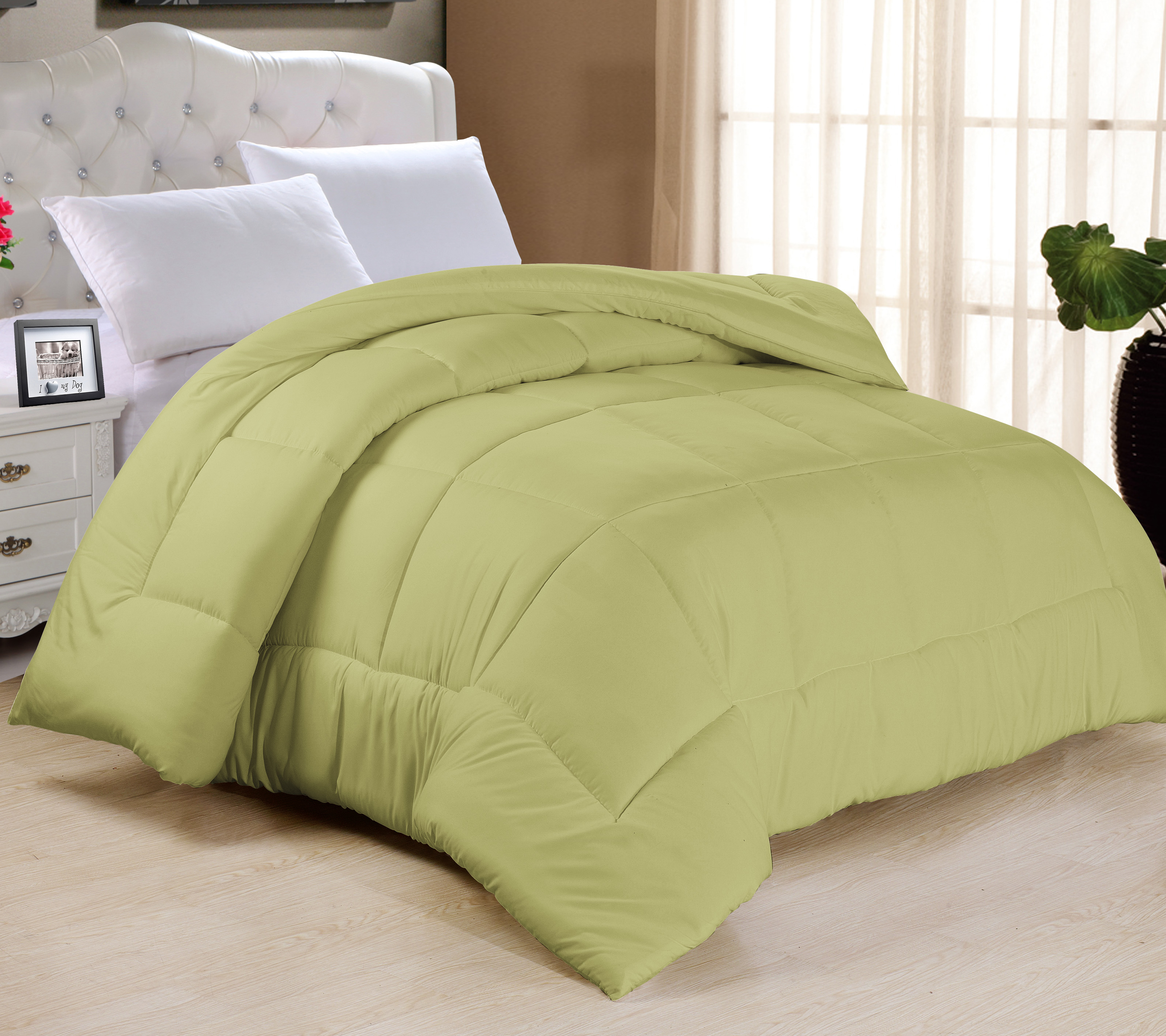 All-season Down Alternative Comforter Duvet Insert In 5 Colors - Twin, Sage