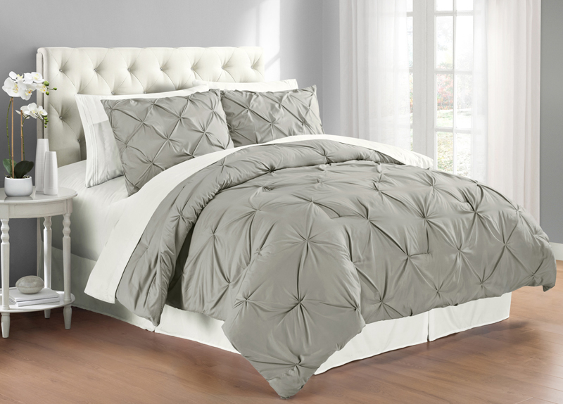 Swift Home Pintuck Comforter Set - Twin, Coral