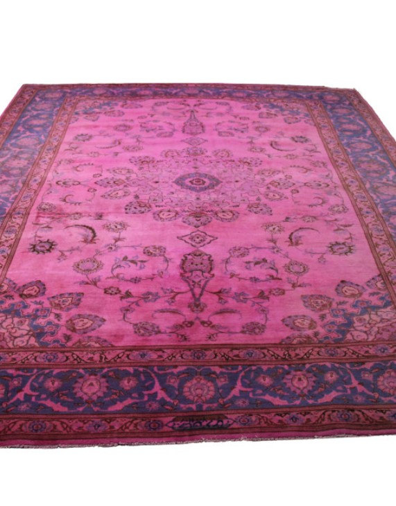 9x12 Vintage Hot Pink Rug Overdyed Persian 2826
