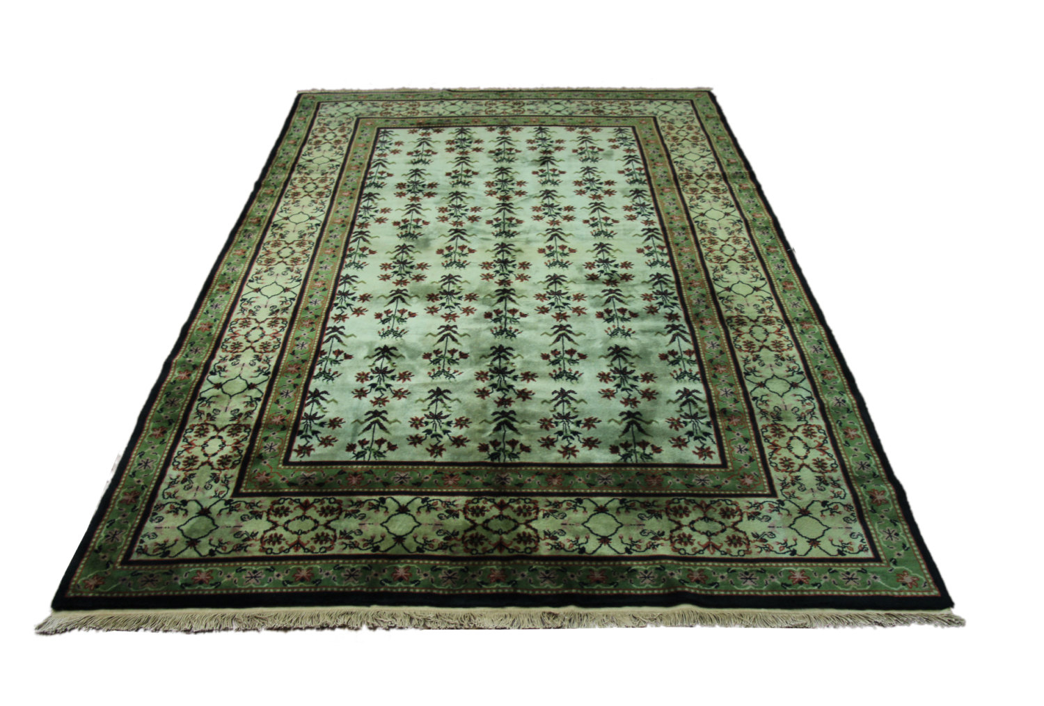 Green 6x9 Overdyed Deco Rug 2803