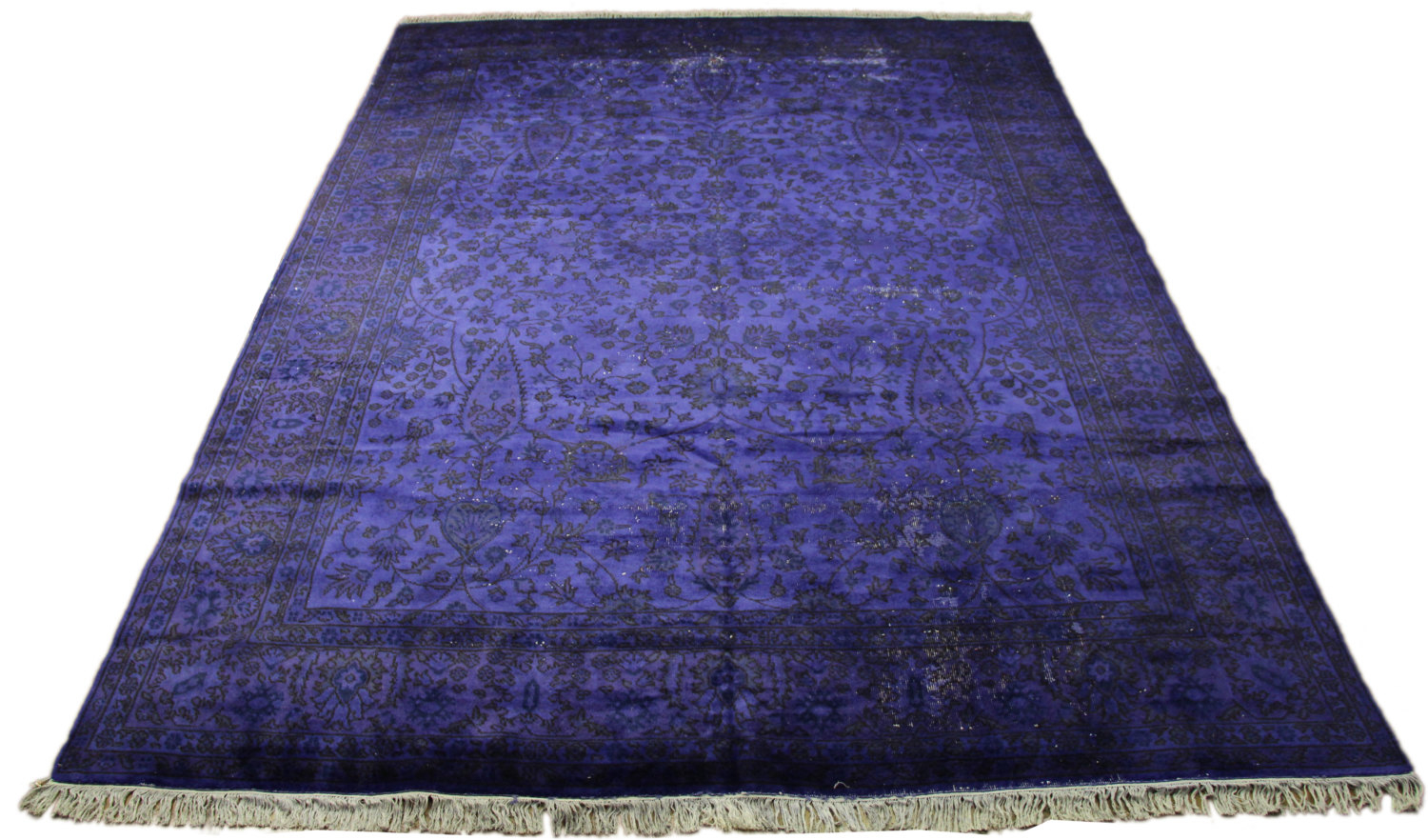 Royal Purple 9x12 Overdyed Distressed Vintage Persian Rug 2776