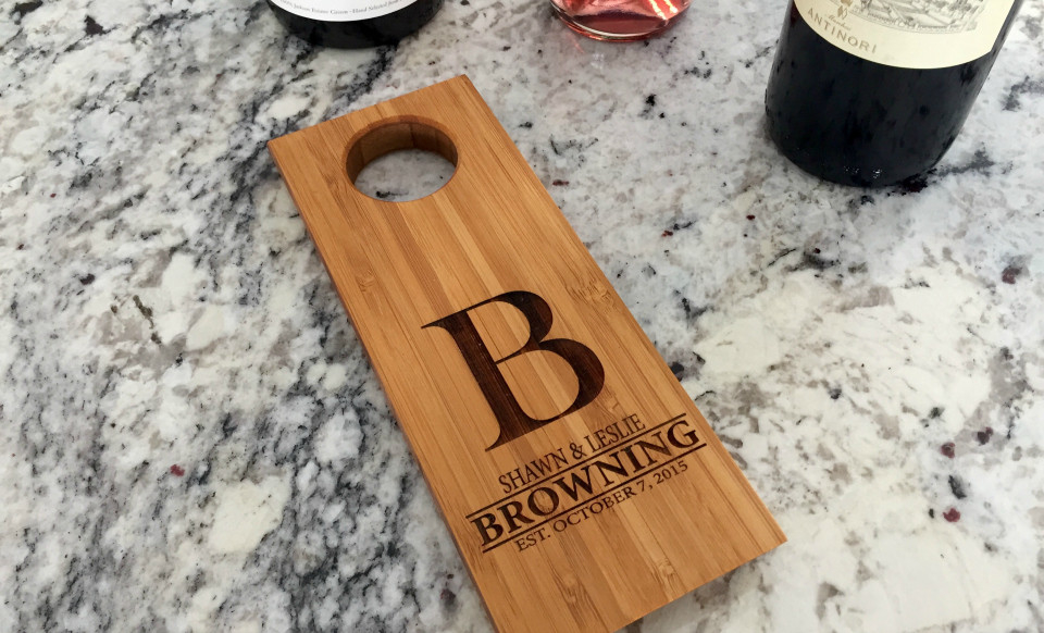 Personalized Wine Bottle Balancers - Browning