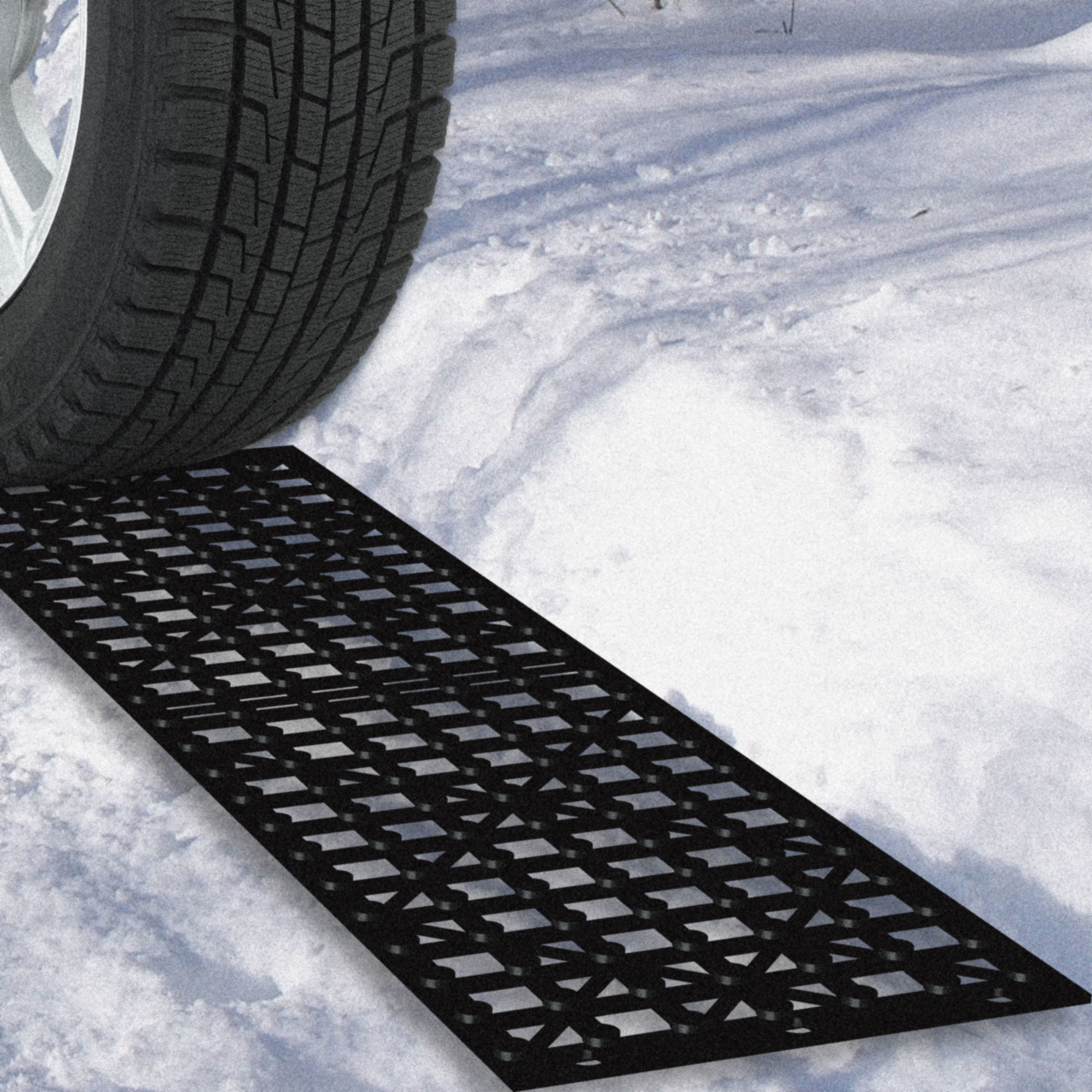 Car Tire Snow Grabber Mats 4 Pieces by Stalwart