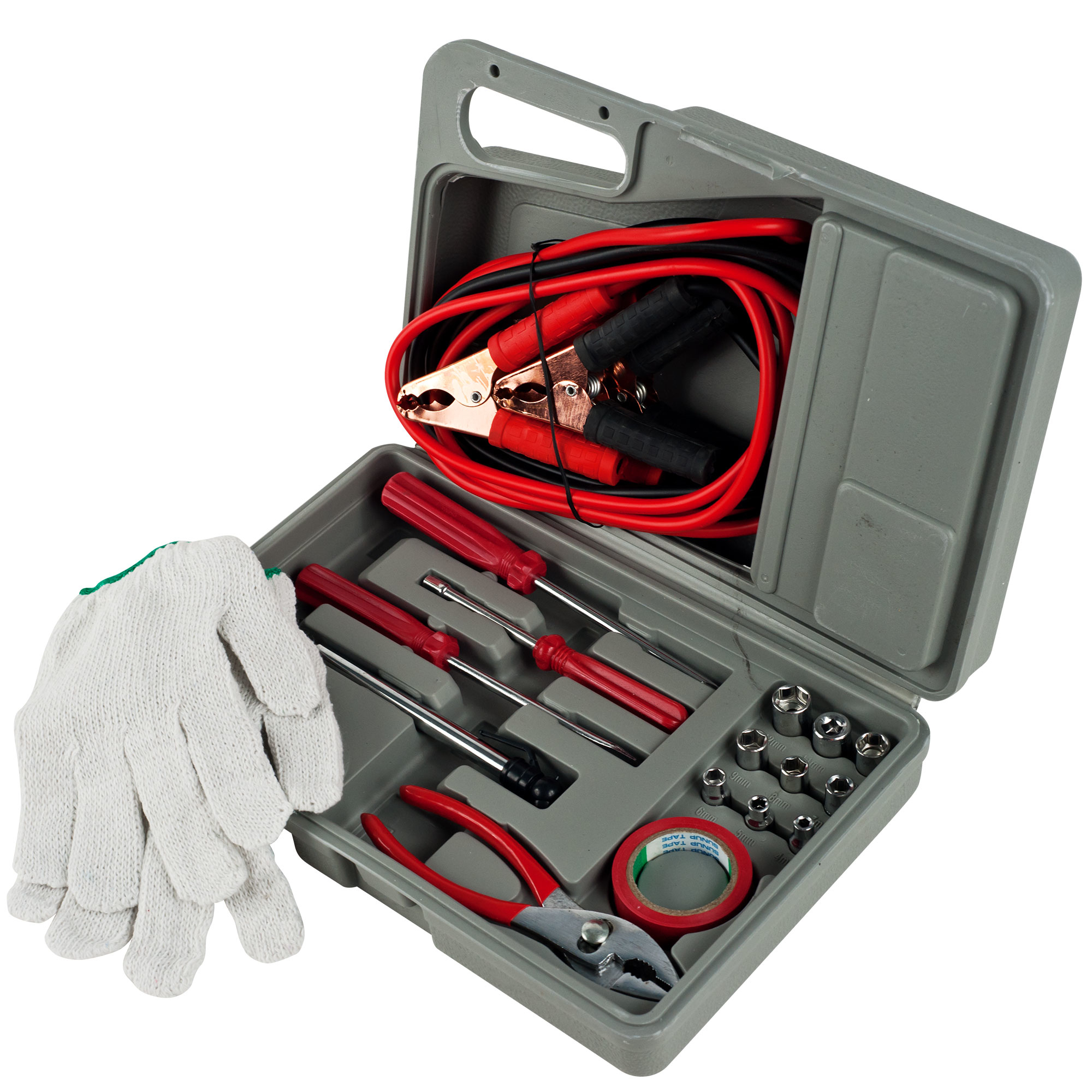 Roadside Emergency Tool and Auto Kit - 30 Pieces