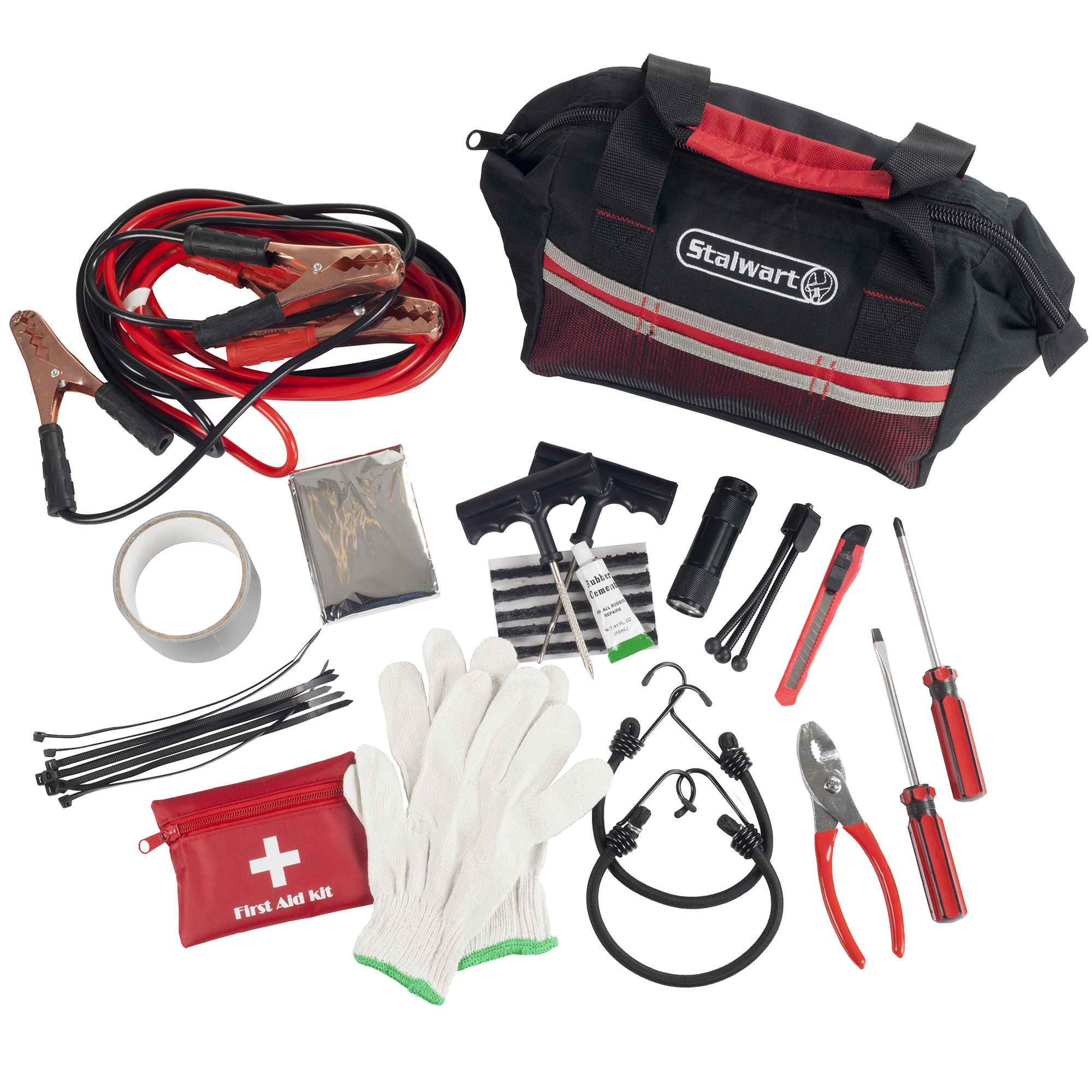 55-Piece Emergency Roadside Kit with Travel Bag