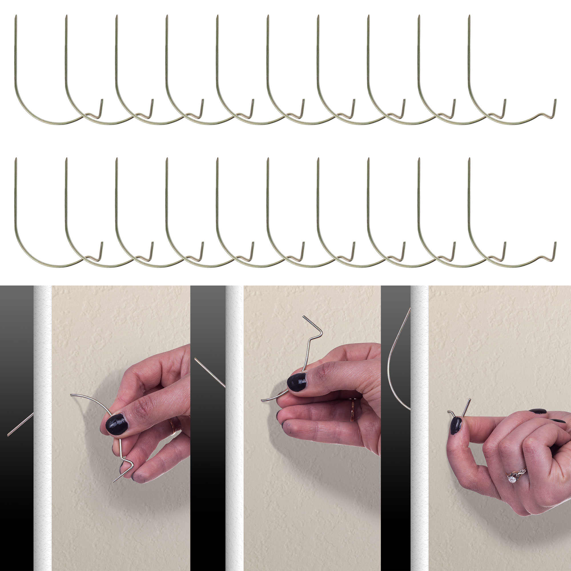20 Super Hooks Easy Install and Hang Pictures from your Walls Hang it Up without Tools