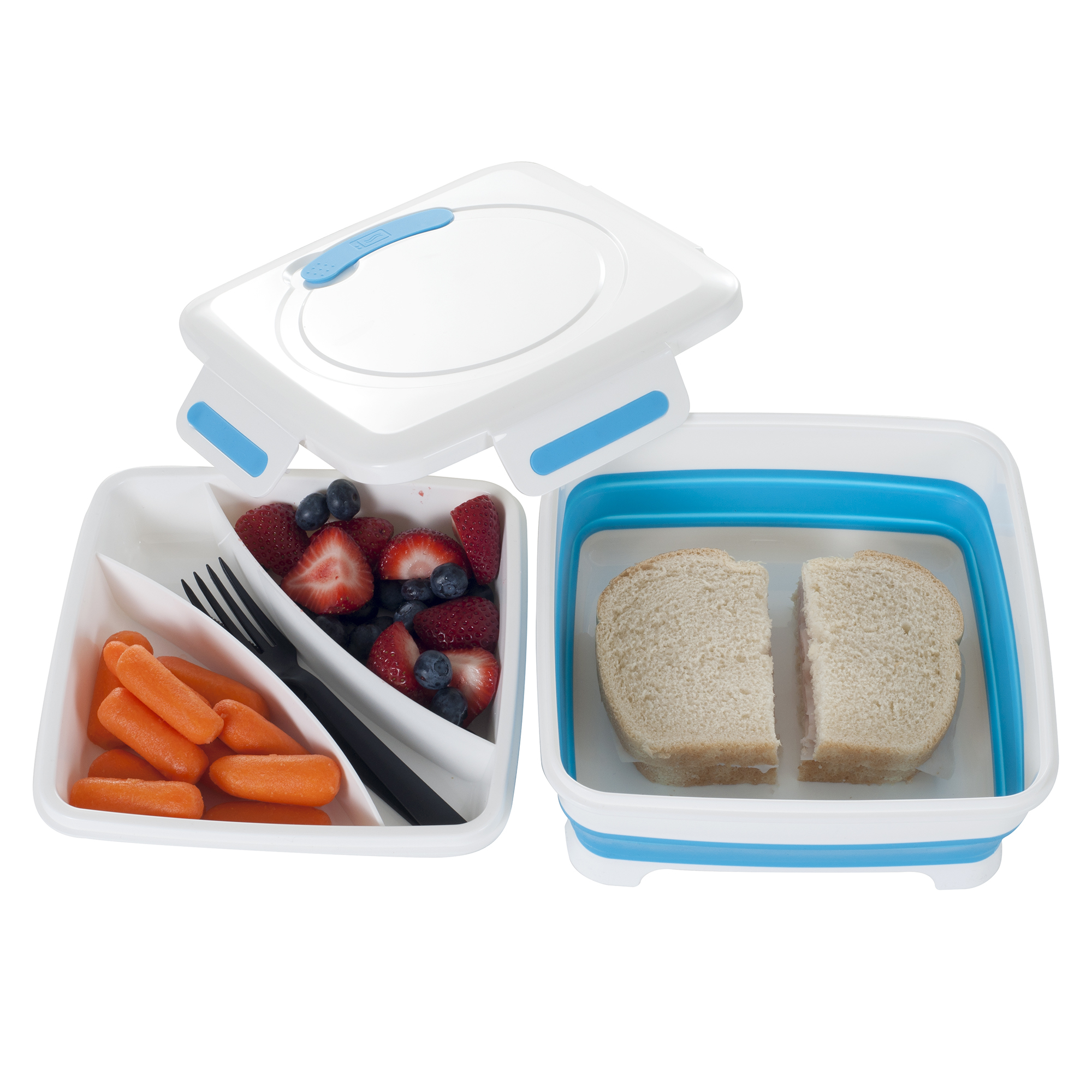 Classic Cuisine Square Expandable Lunch Box with Dividers