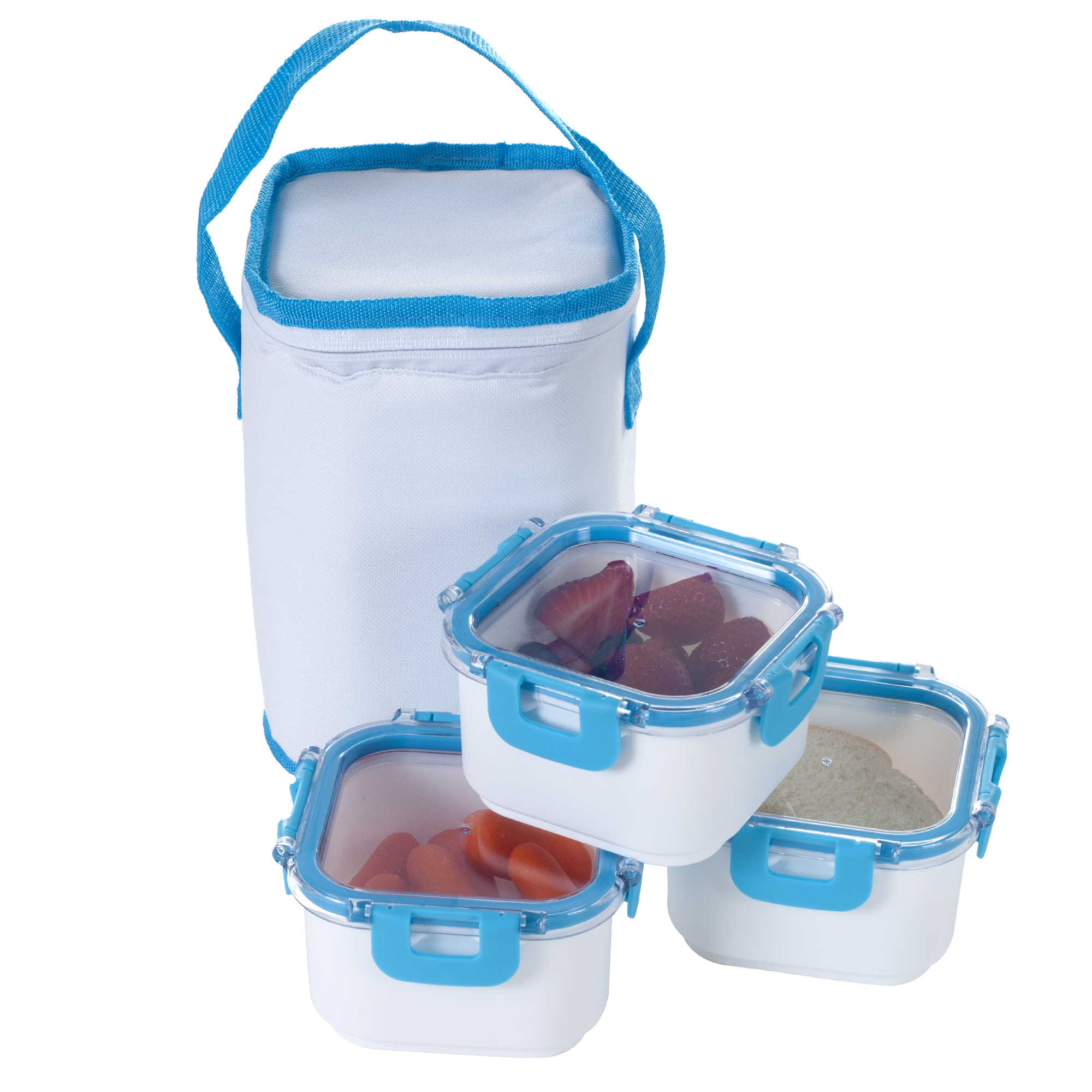 Classic Cuisine Portable 3 Piece Food Storage Set with Insulated Bag