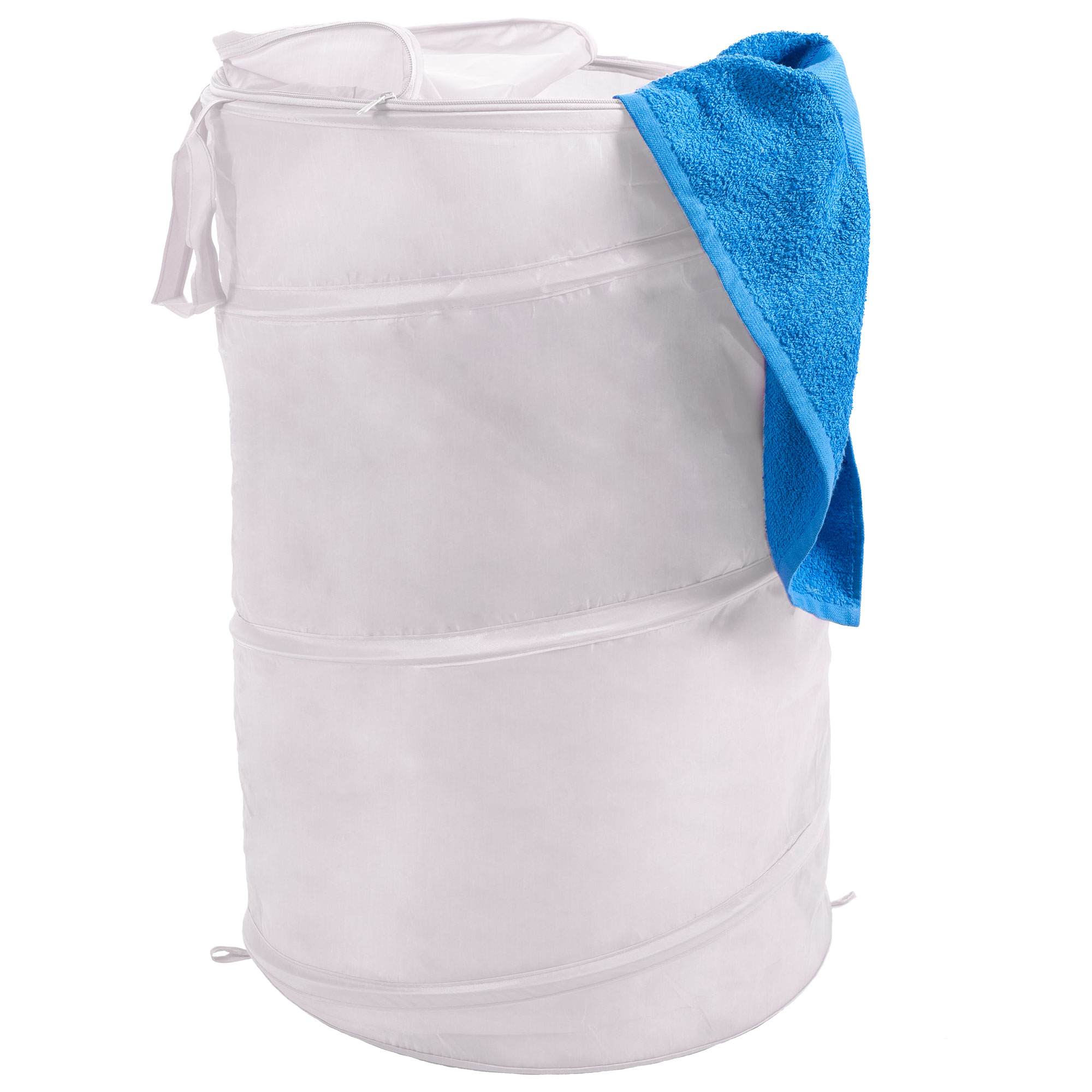 Lavish Home Breathable Pop Up Laundry Clothes Hamper - White