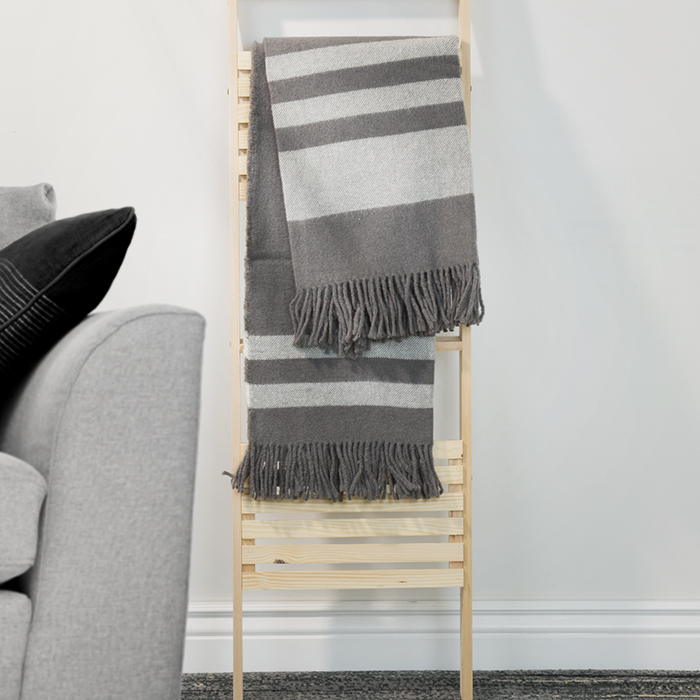 Lavish Home Australian Wool Blanket Throw - Platinum