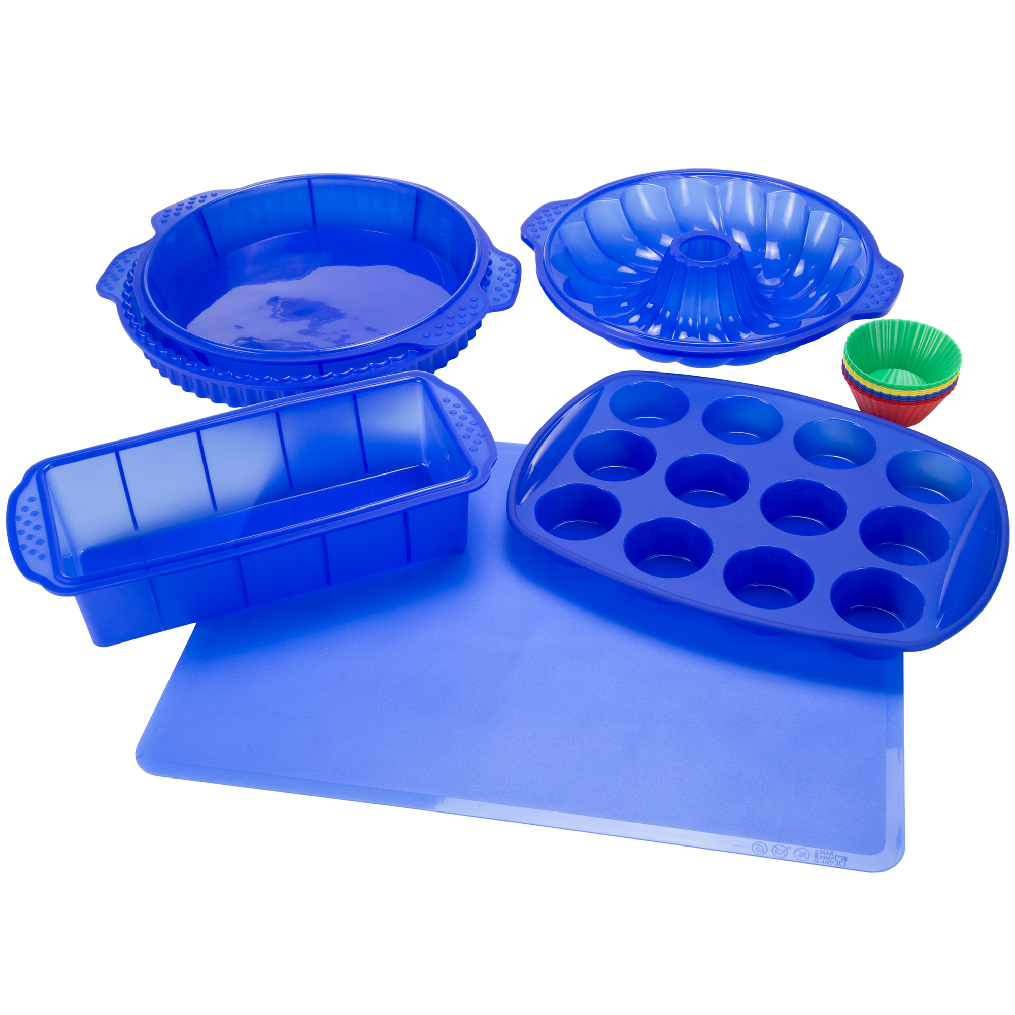 Classic Cuisine 18 Piece Silicone Bakeware Set - Blue