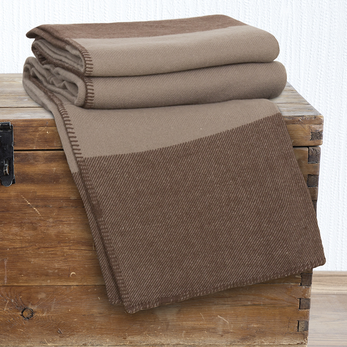 Lavish Home 100% Australian Wool Blanket - King - Brown