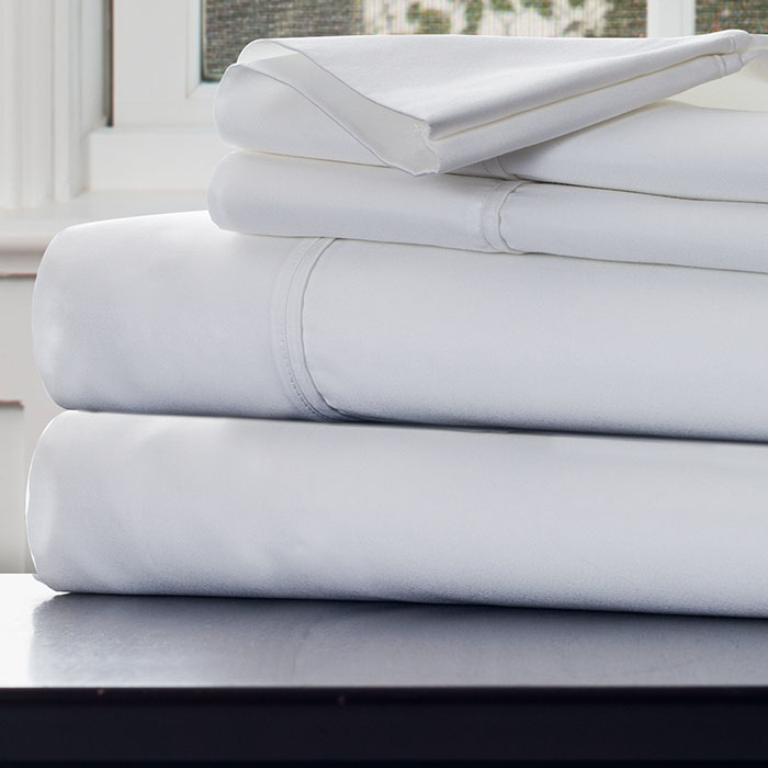 Lavish Home 1000 Tc Cotton Rich Sateen Sheet Set - Queen - White