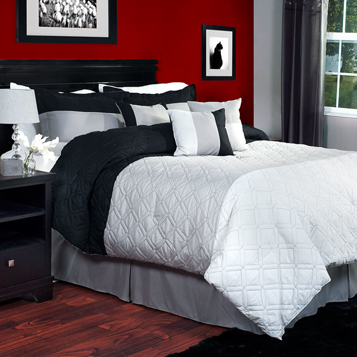 Lavish Home 7 Piece Emma Comforter Set - Queen