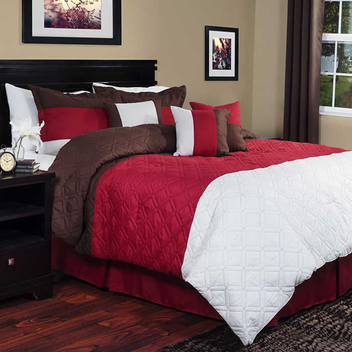 Lavish Home 7 Piece Layla Comforter Set - King