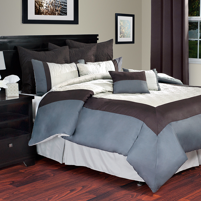 Hotel By Lavish Home 10-piece Comforter Set - King - Ivory