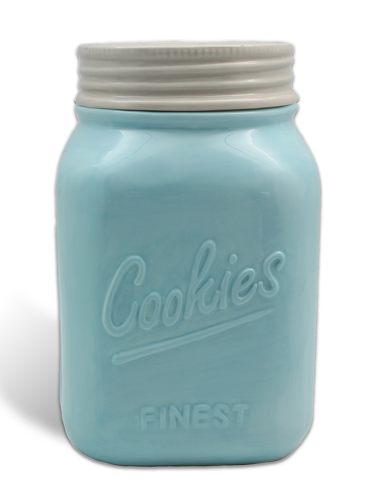 Ceramic Mason Cookie Jar - Blue