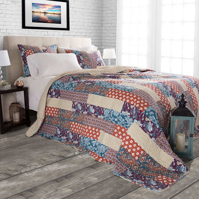 2 Pc Quilt Set Cabin And Lodge Santa Fe By Lavish Home