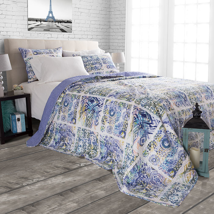 3 Pc Quilt Set Melody By Lavish Home - Full/queen