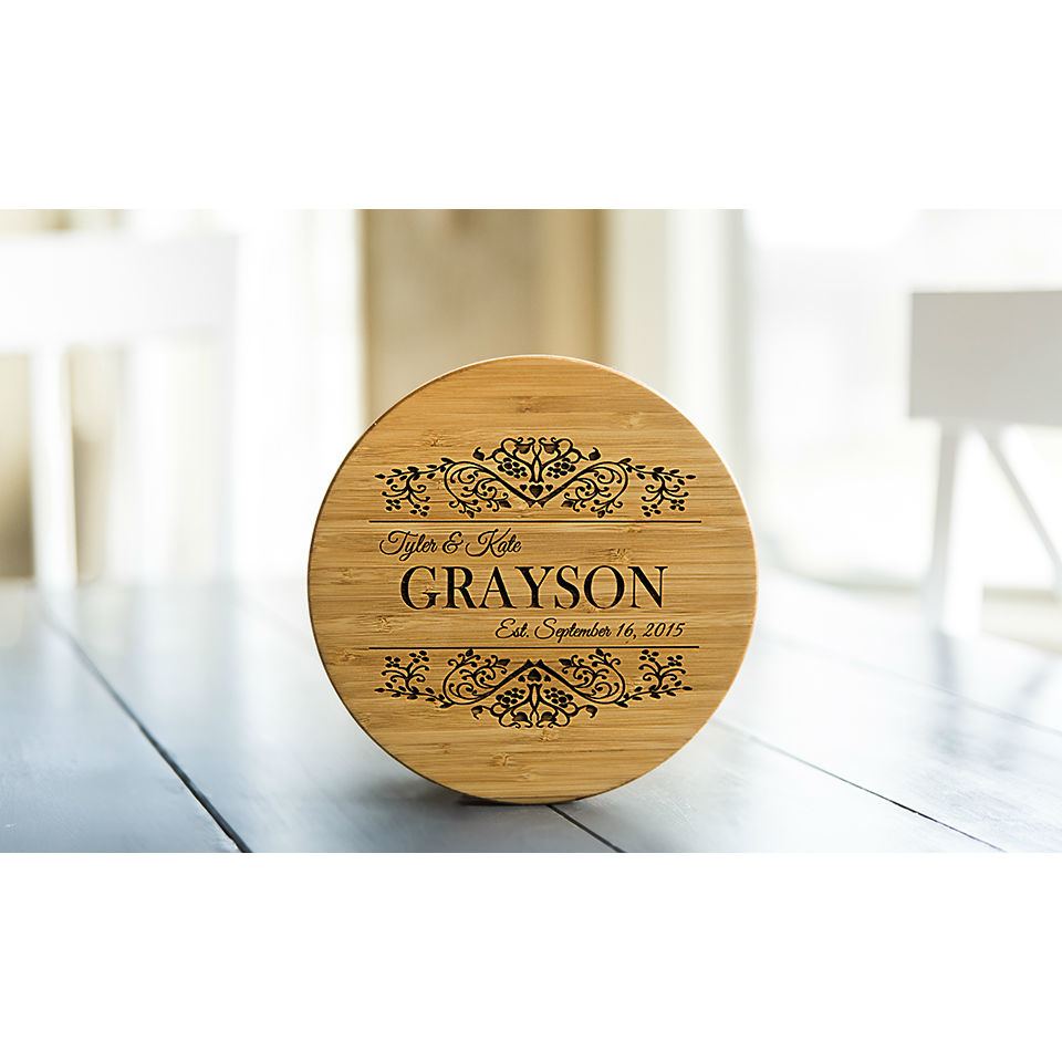Personalized Solid Bamboo Trivets - 2 Trivets - Anderson