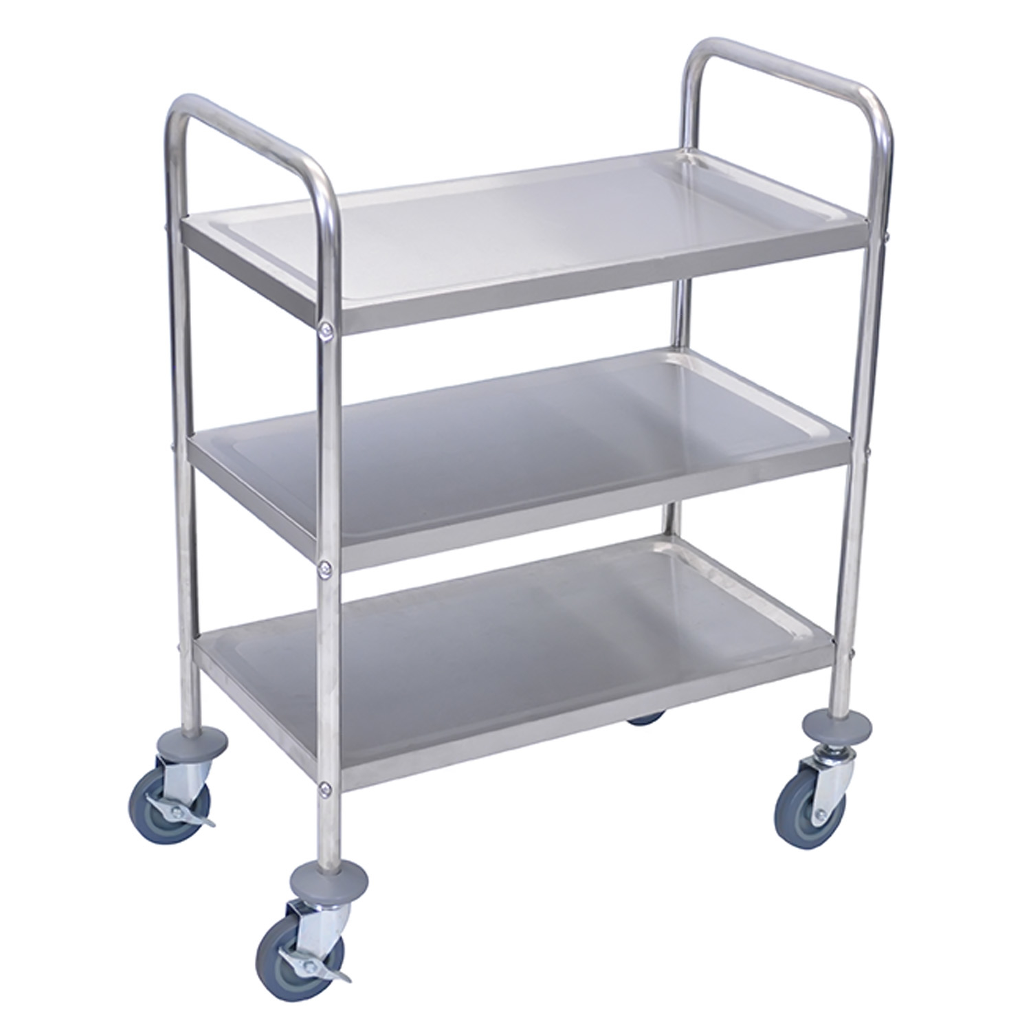 Offex Of-l100s3 - Stainless Steel Cart 37 Inches Height - Three Shelves