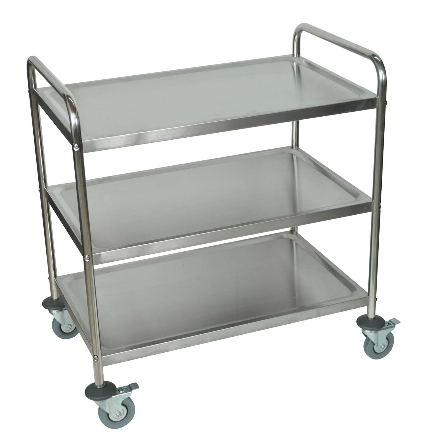 Offex Of-st-3 - 37 Inches Height Large Stainless Steel Cart - 3 Shelves