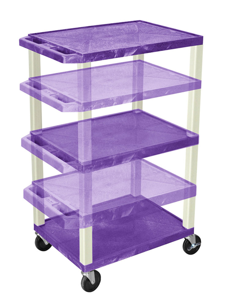 Offex Of-wt1642pe Adjustable Height Tuffy Multipurpose Cart - Purple