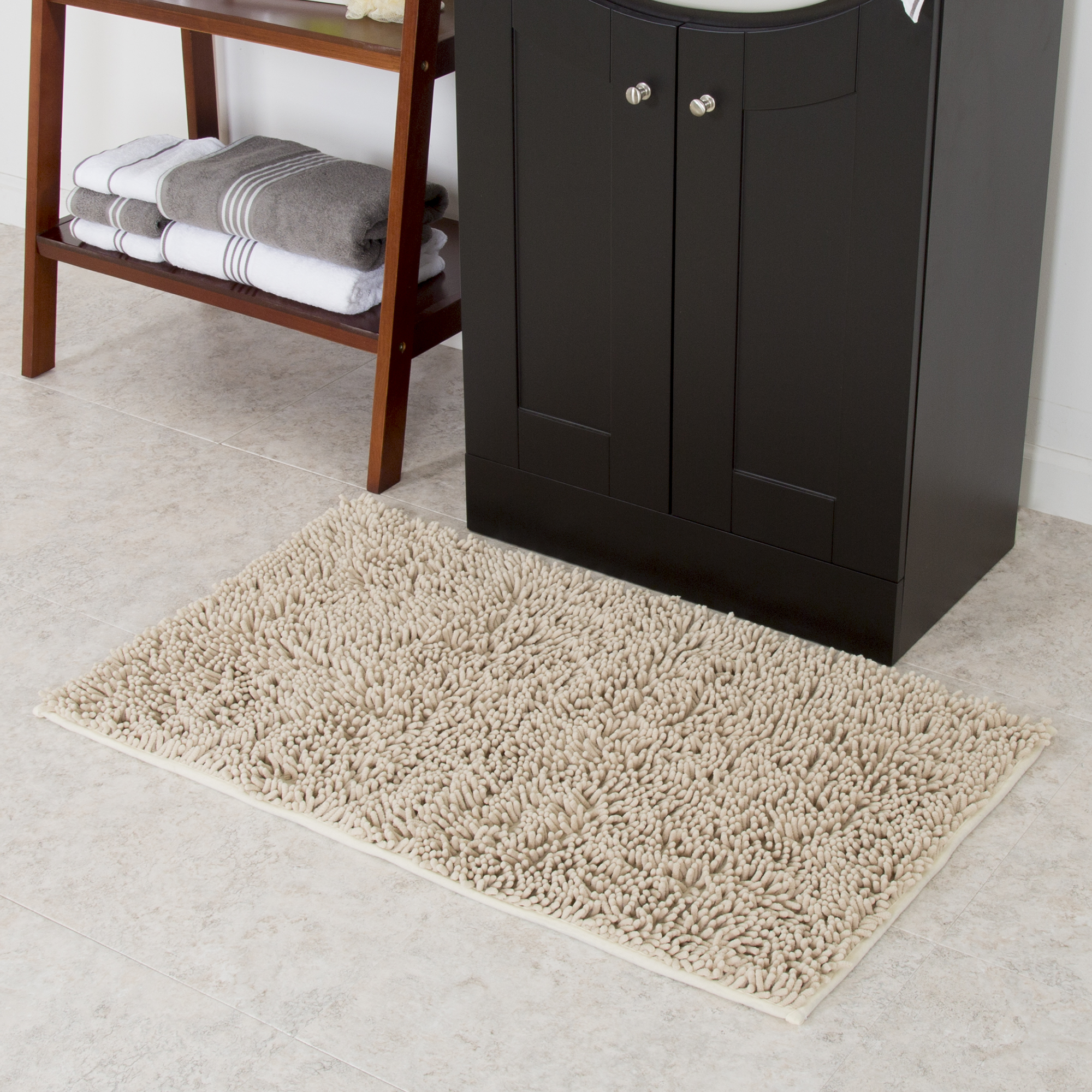 Lavish Home High Pile Shag Rug Carpet - Beige - 21x36