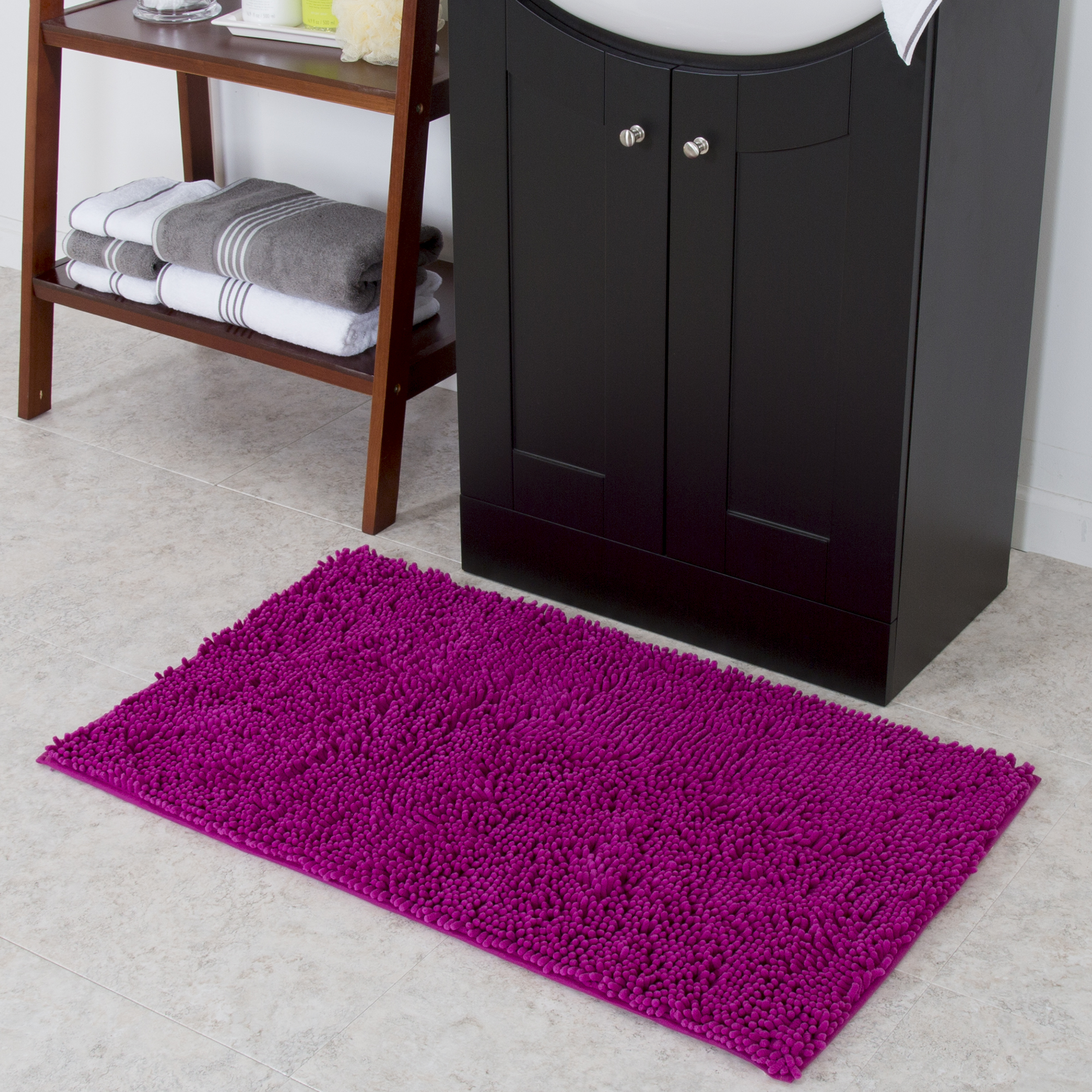 Lavish Home High Pile Shag Rug Carpet - Orchid - 21 X 36