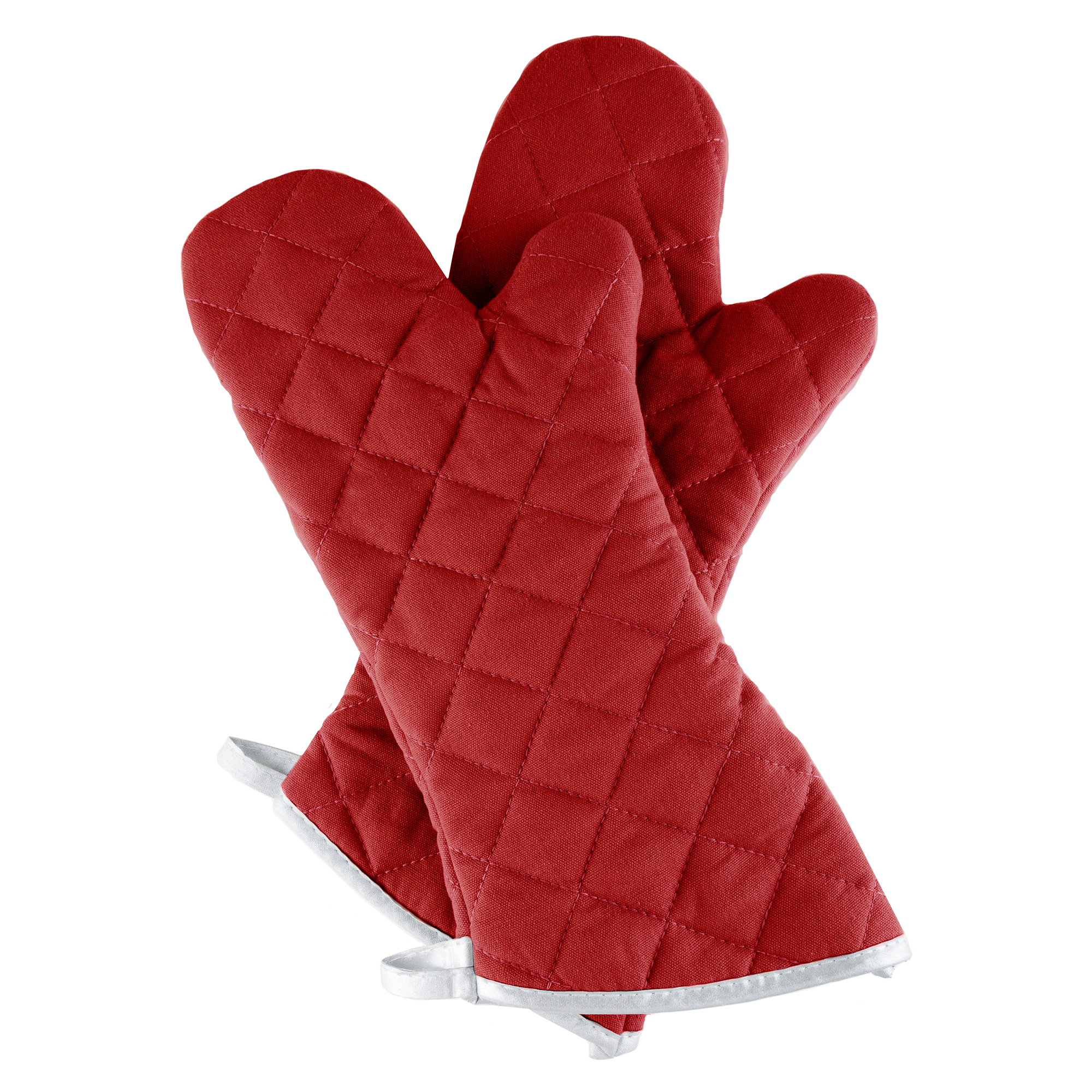 Oven Mitt One Pair Oversized Flame Heat Protection Big Mittens Pot Holders Burgundy