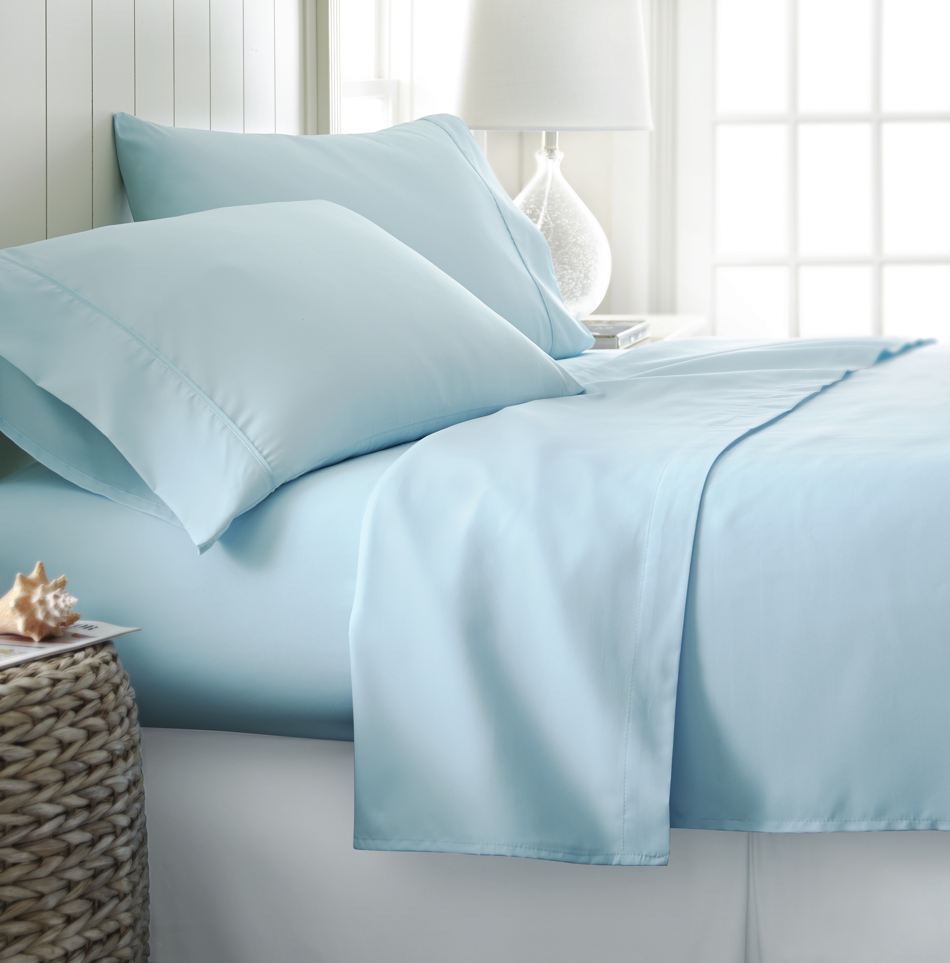 Home Collection Wrinkle-free 4 Piece Sheet Set In 14 Colors - Aqua, California King