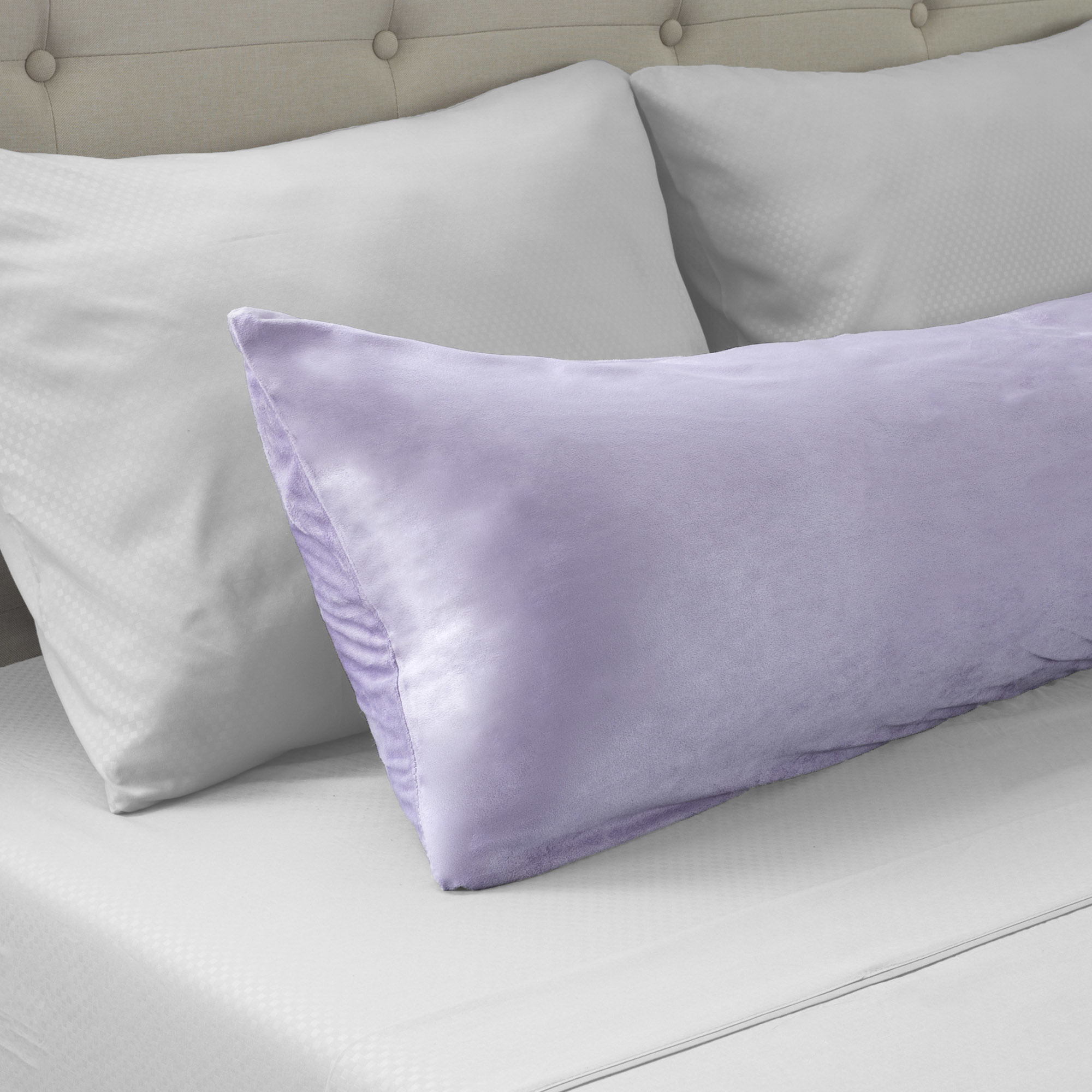 Microsuede Body Pillow Cover Pillowcase Zippered Washable 51 X 17 Inches Periwinkle
