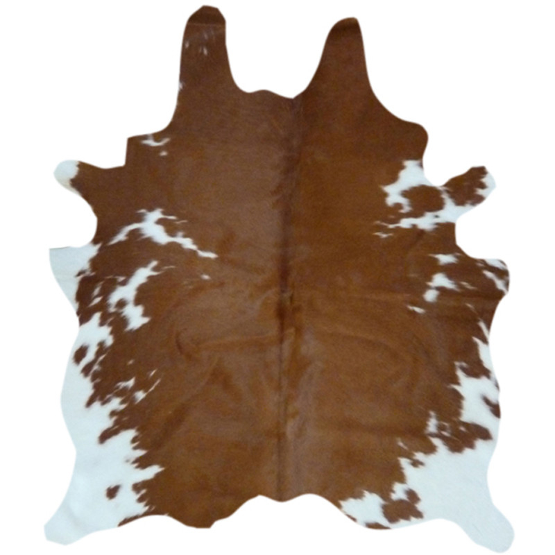 Brown And White Cowhide Rug