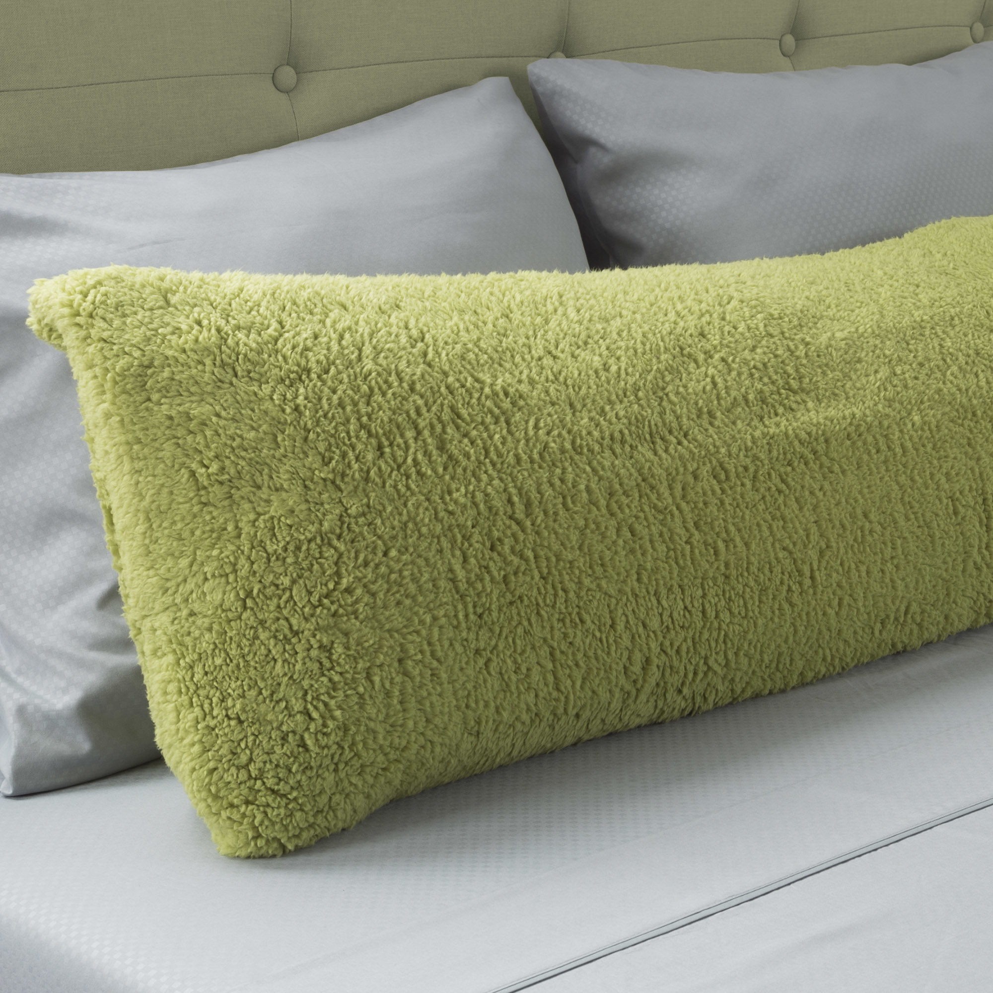 Warm Body Pillow Cover Soft Comfy Pillow Case Zippered Washable 52 X 18 Inches Pistachio