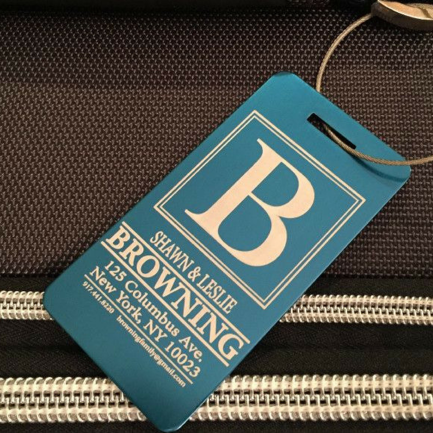 personalized aluminum luggage tags