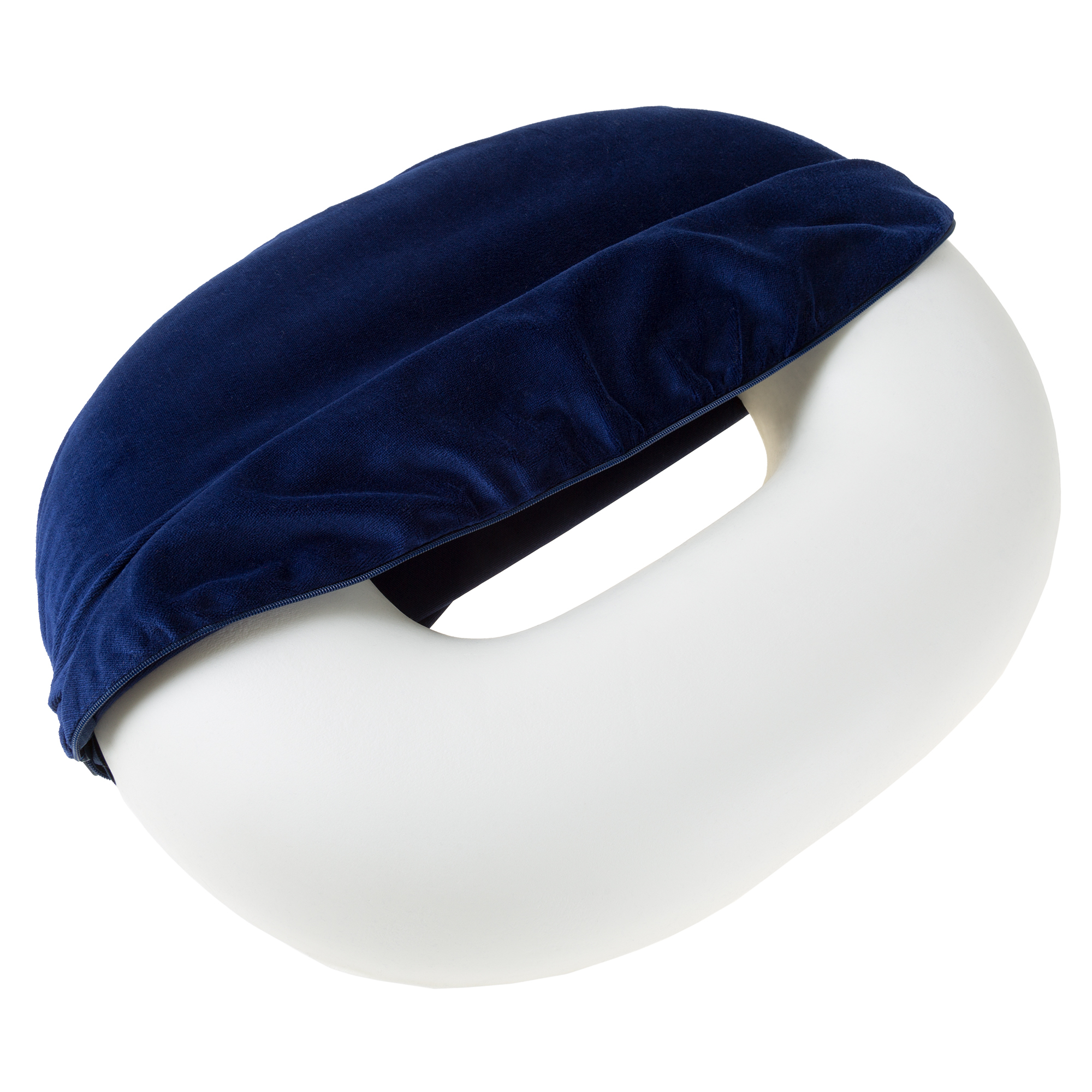 Donut Oval Seat Cushion 15 X 18 Memory Foam Zippered Cover Support For Back Tailbone Hemorrhoid