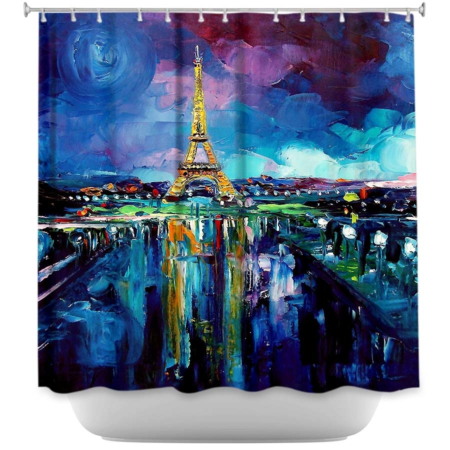 Shower Curtain - Dianoche Designs - Parisian Night Eiffel Tower