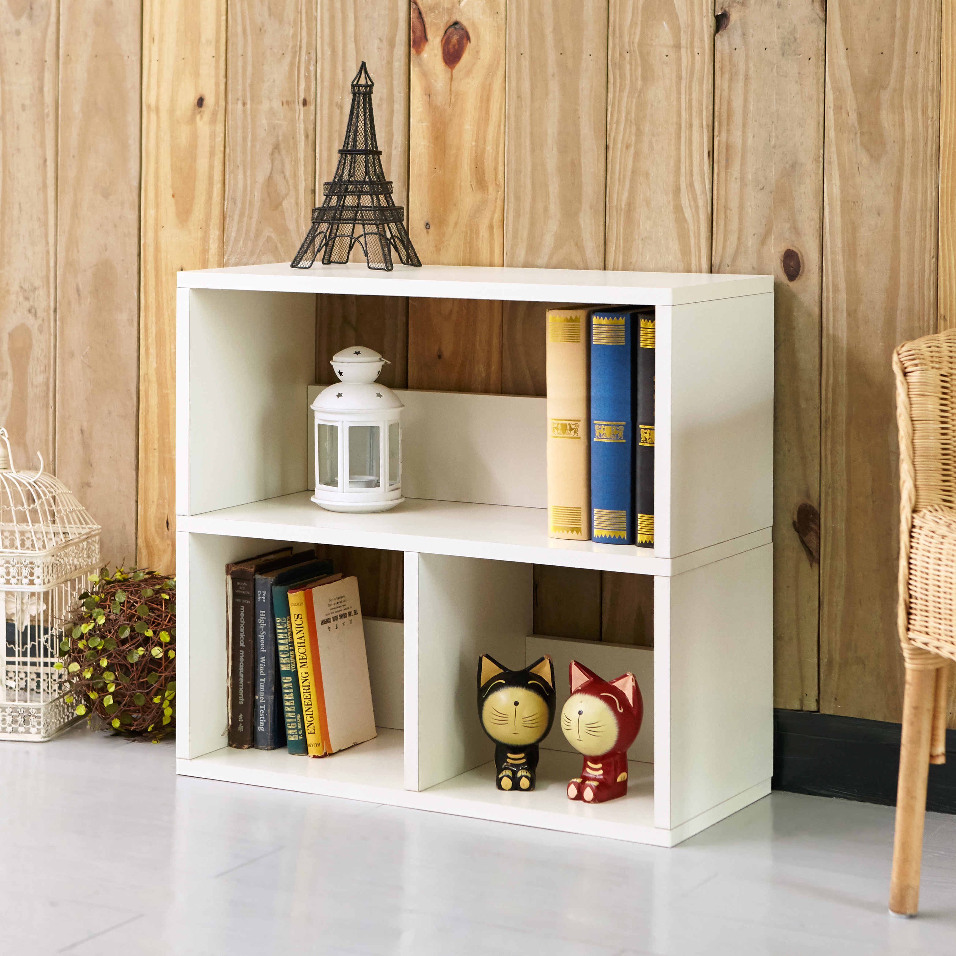 Way Basics Eco Friendly Collins Cubby Bookshelf And Organizer, White (lifetime Warranty)